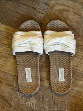Faceplant Bamboo Hemp Slides Ivory Size 6